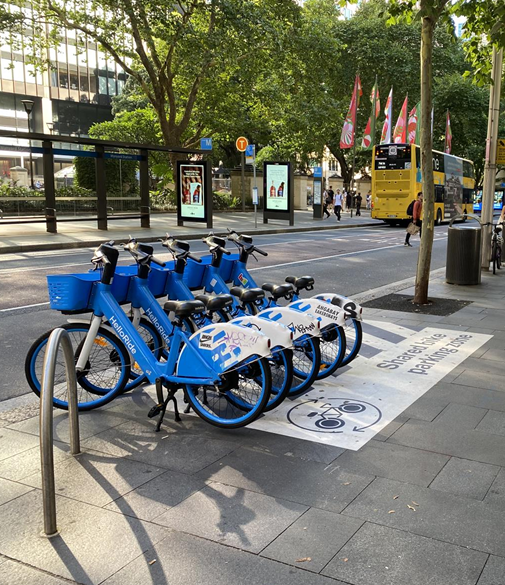 E-Bikes Share Parking